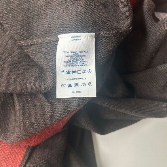 Land’s End Women’s Sweater Dress 100% Merino Wool Cowl Neck Size M Dark Brown - Picture 5 of 13